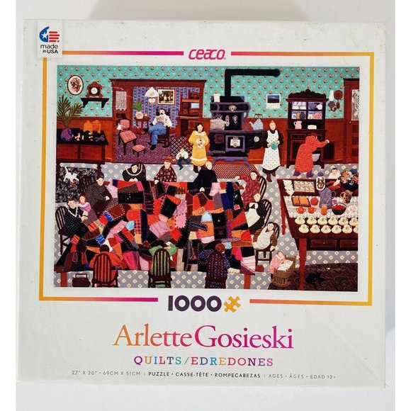 Quilts Jigsaw Puzzle 1000 Pcs Complete Arlette Rose Gosieski Crafts Sewing - Picture 1 of 6